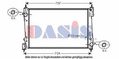 AKS DASIS 082038n -  Радиатор, охлаждение двигателя